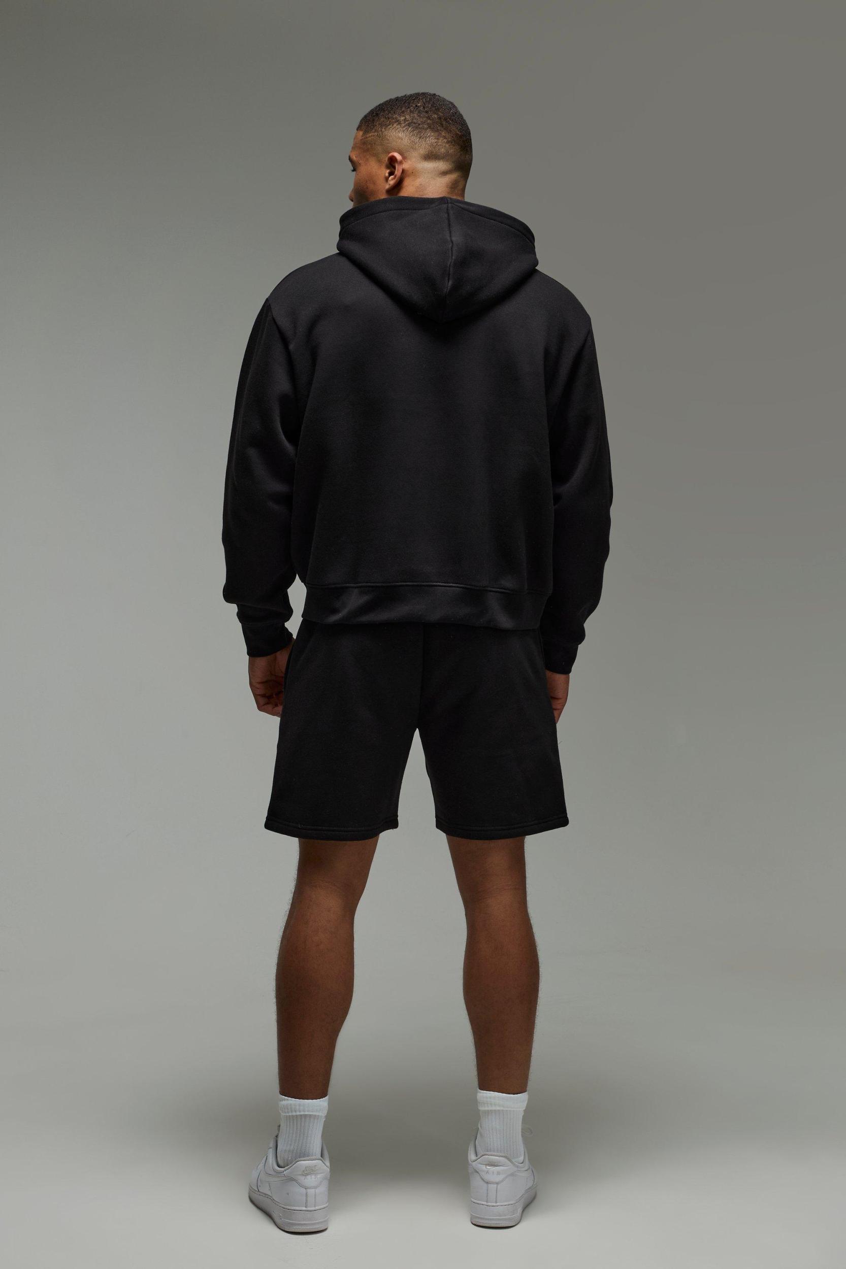 Training Dept Oversized Boxy Zip Through & Short Tracksuit | boohooMAN USA Product Image