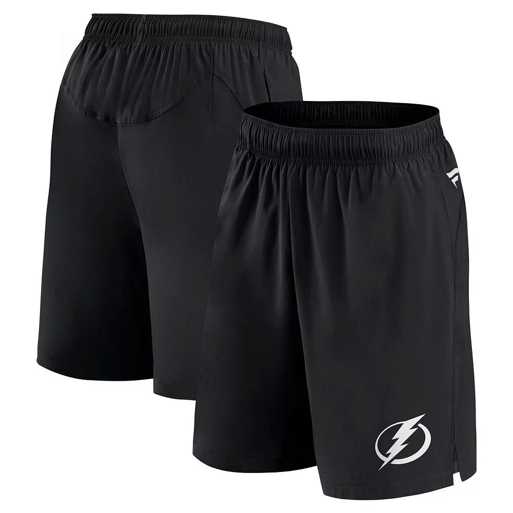 Men's Fanatics  Black Tampa Bay Lightning Tech Training Shorts, Size: XL, Lgh Black Product Image