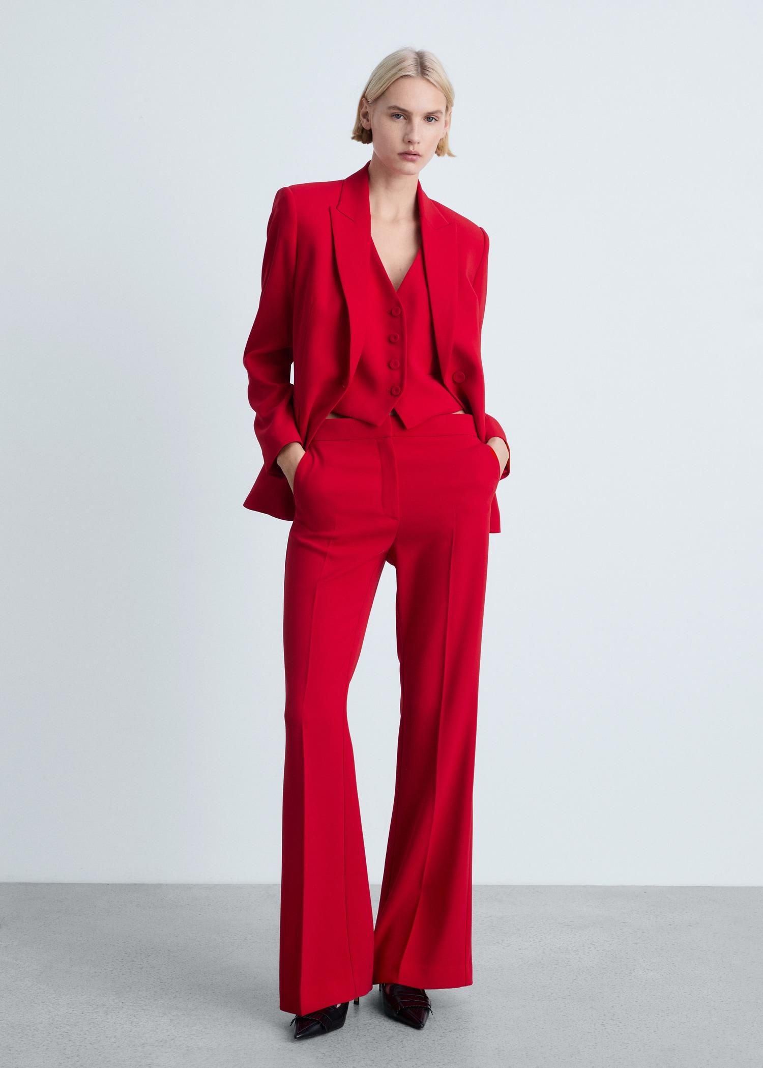 Wide-leg suit pants - Women | MANGO USA Product Image