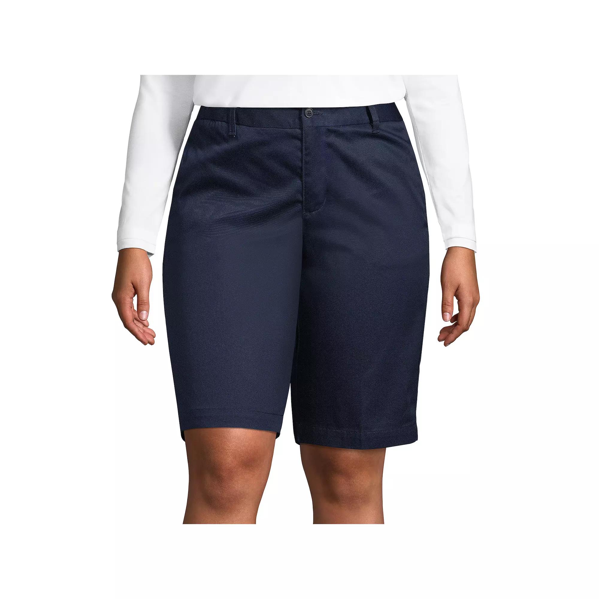 Women's Lands' End Front Blend Chino Shorts,  Product Image