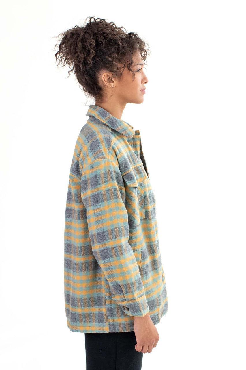 Mint Heavy Plaid Jacket Product Image