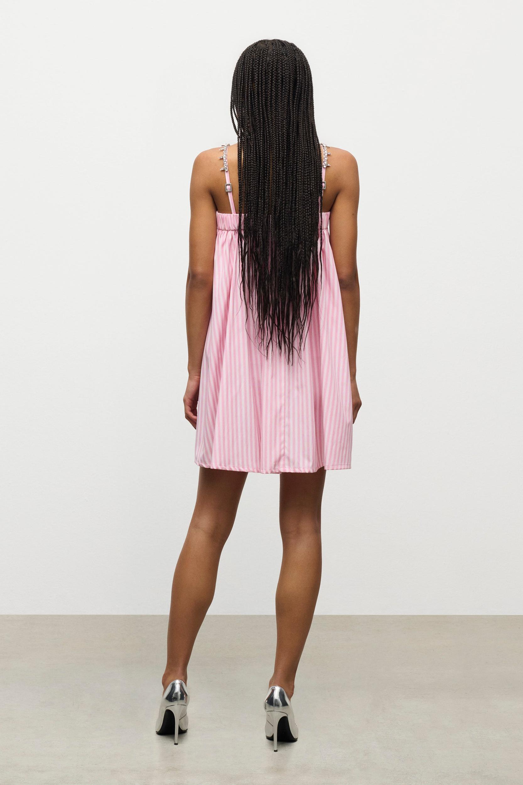 Crystal Grommet Poplin Mini Dress Product Image