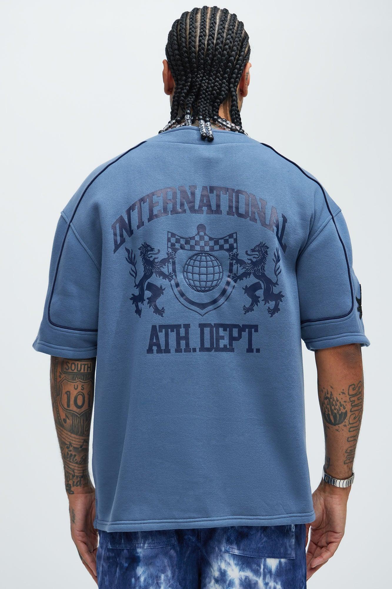 International Athletics Short Sleeve Henley - Navy Product Image