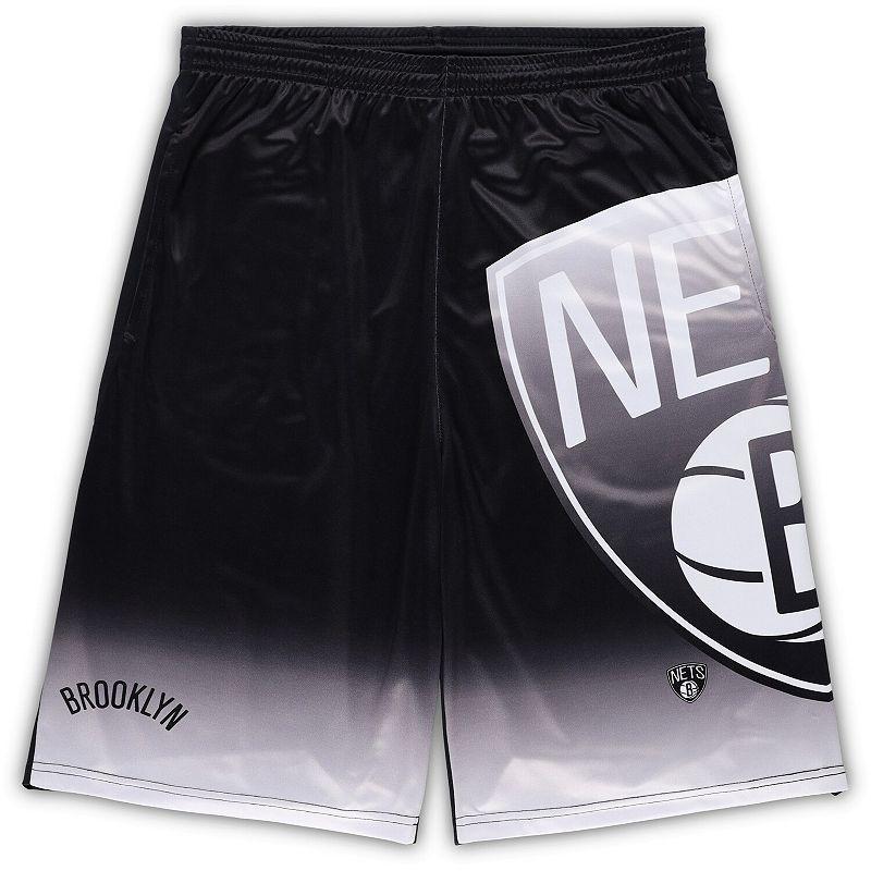 Men's Fanatics Branded Black Brooklyn Nets Big & Tall Graphic Shorts, Size: 3XB Product Image