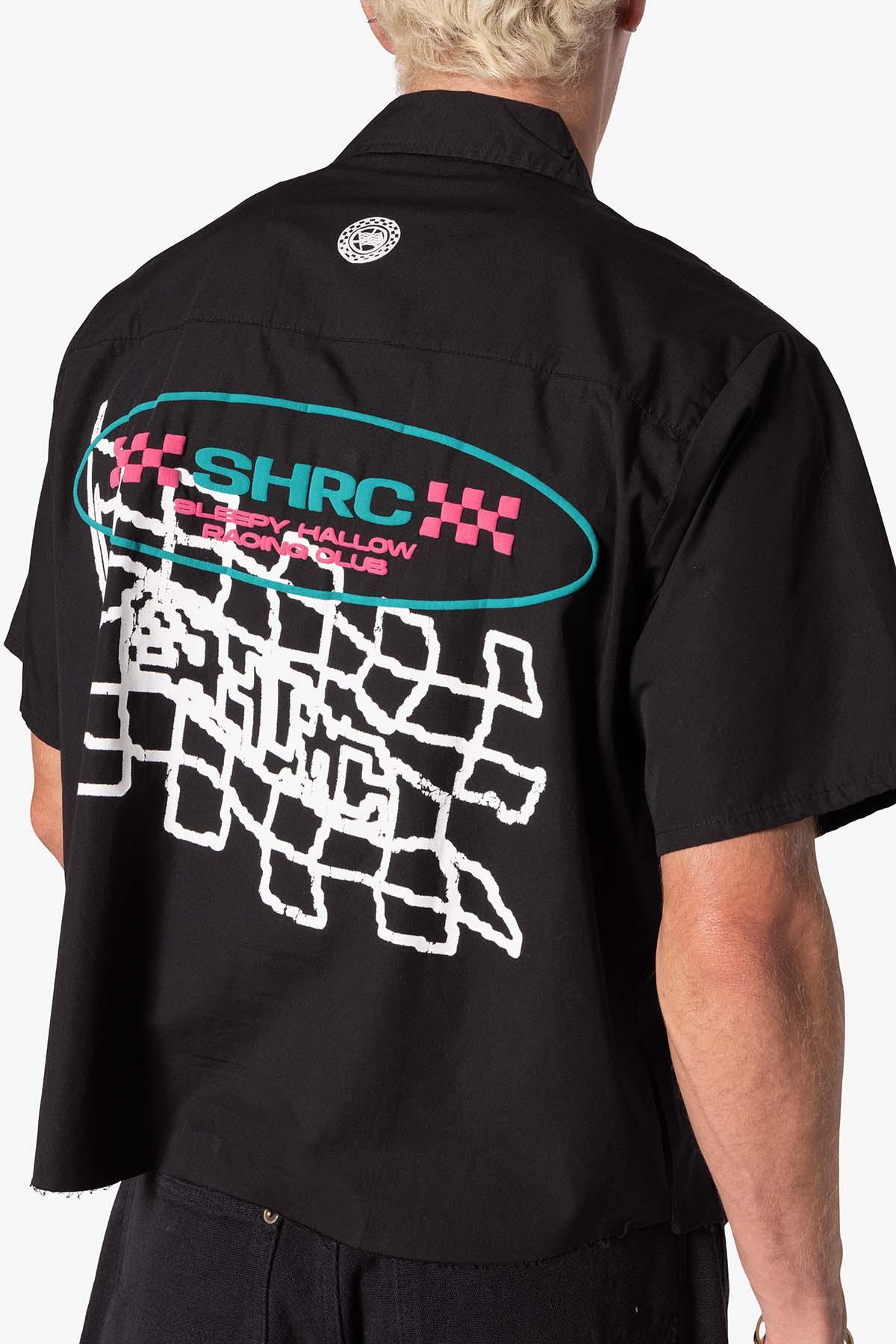 SHRC Checkered Flag Cropped Shirt - Black Product Image