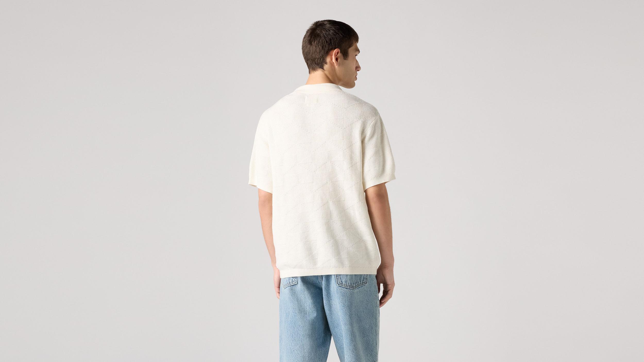 Open Collar Sweater Polo Product Image