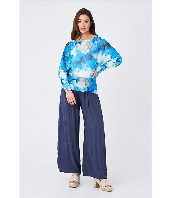 M Made in Italy Pull-On Pleated Ankle Coordinating Wide Leg Pants Product Image