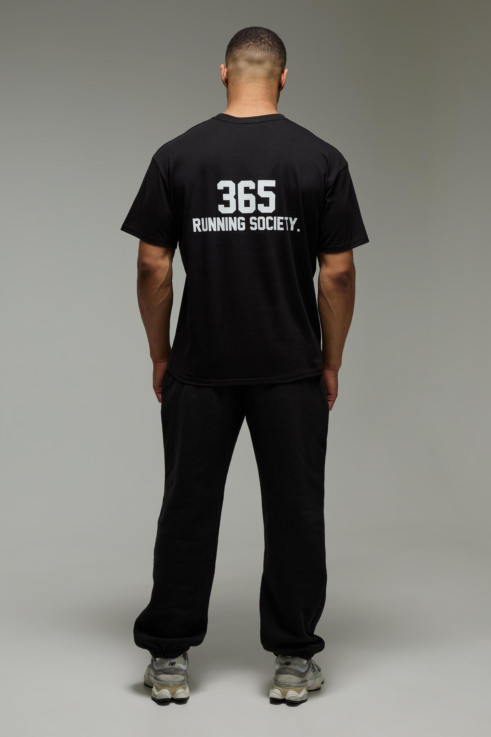 MAN Active Oversized 365 Running Society T-Shirt | boohooMAN USA Product Image