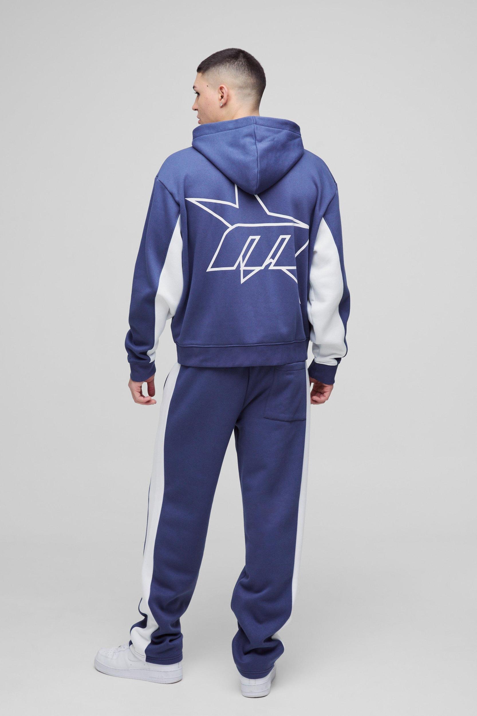 Regular Fit M Star Side Panel Sweatpants | boohooMAN USA Product Image