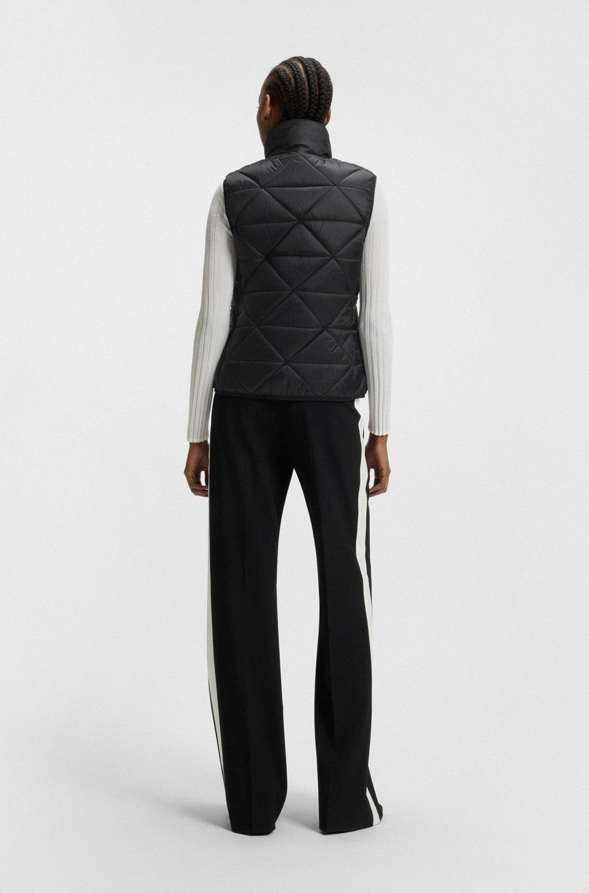 HUGO - Padded gilet with triangle quilting - Black Product Image