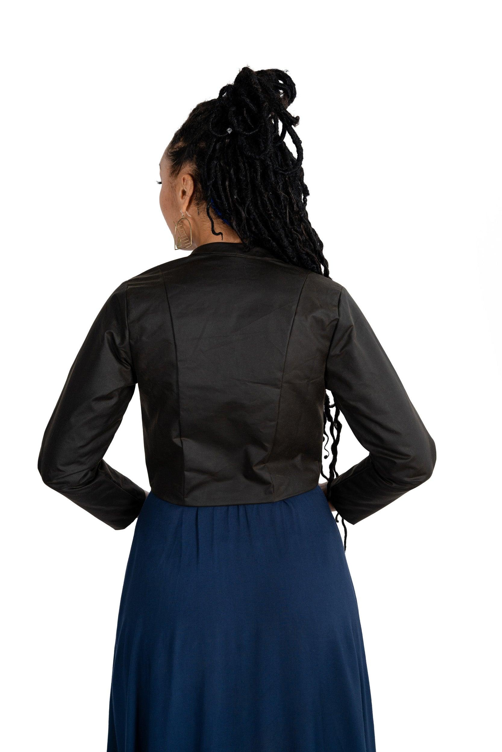 Cropped Jacket in Waxed Canvas Product Image