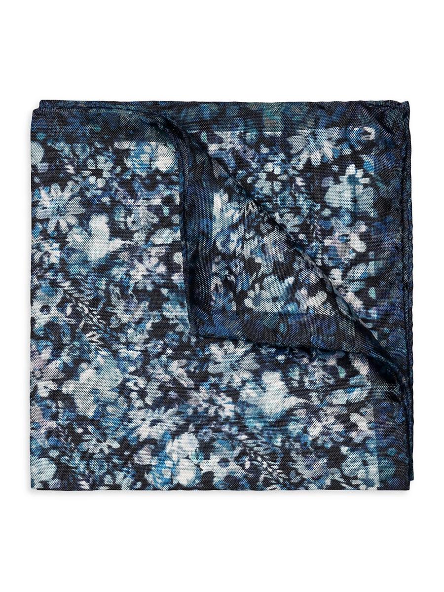 Mens Floral Silk Pocket Square Product Image