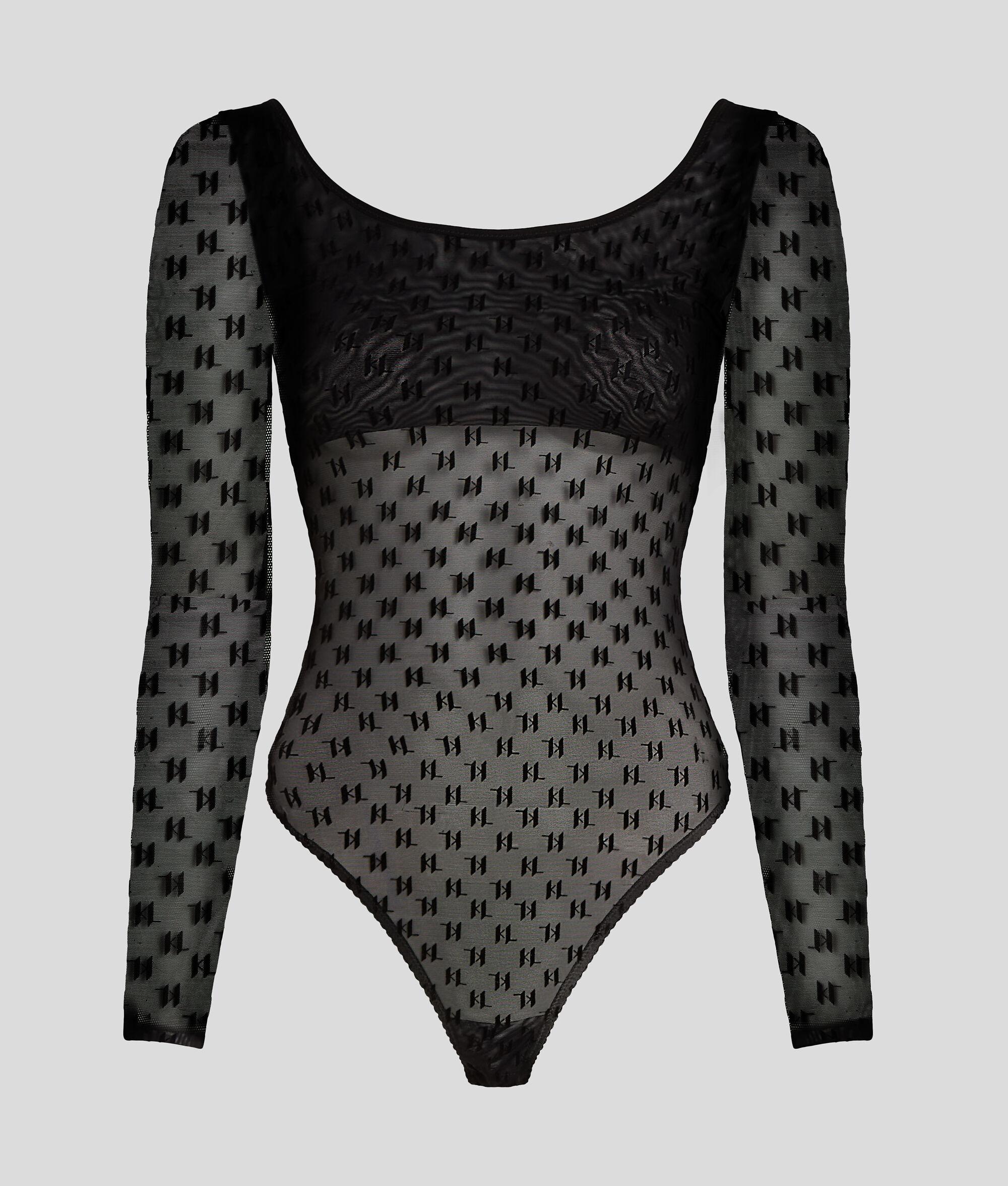MONOGRAM LONG-SLEEVED MESH BODYSUIT Product Image
