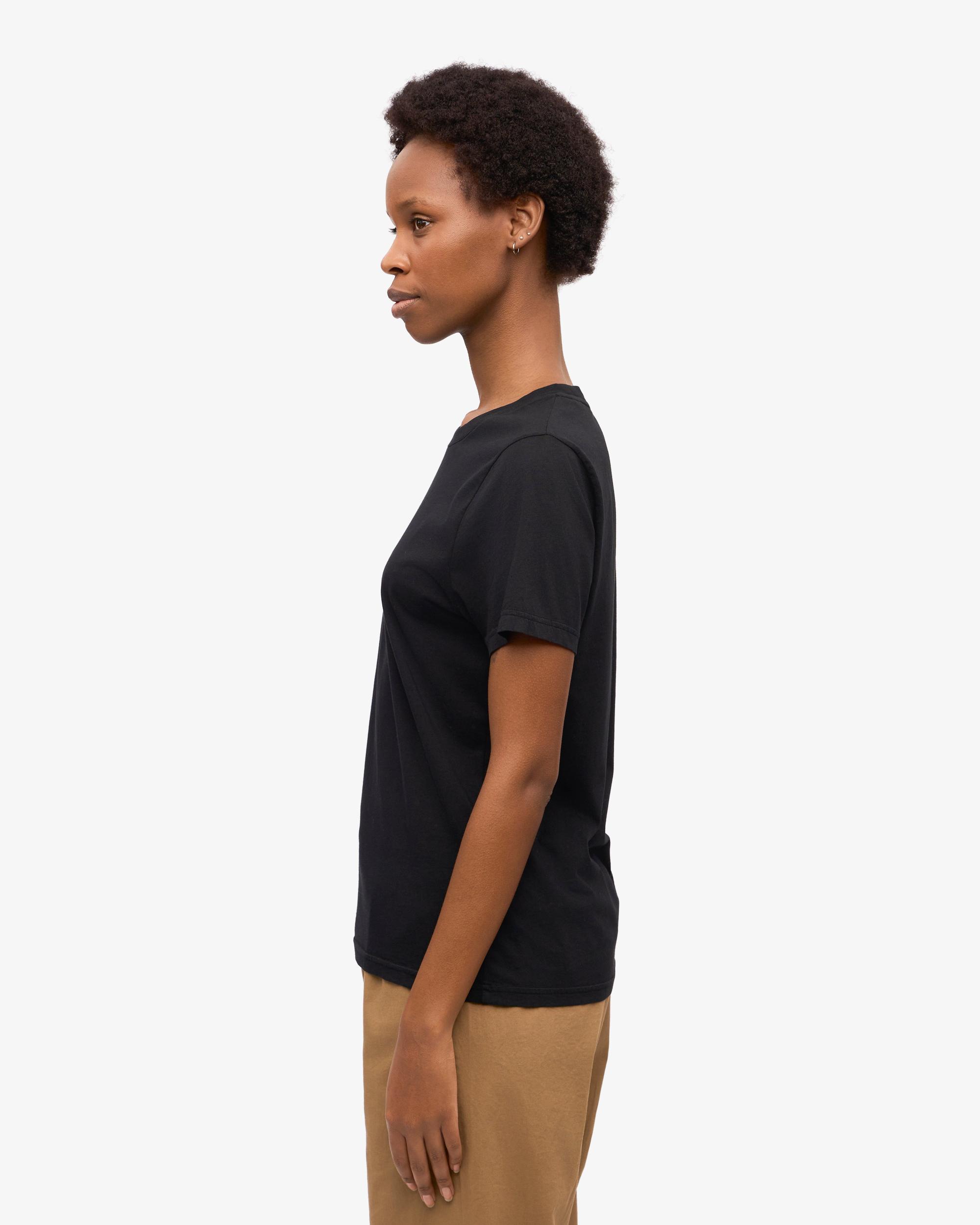 Women Light Organic Tee - Deep Black Product Image