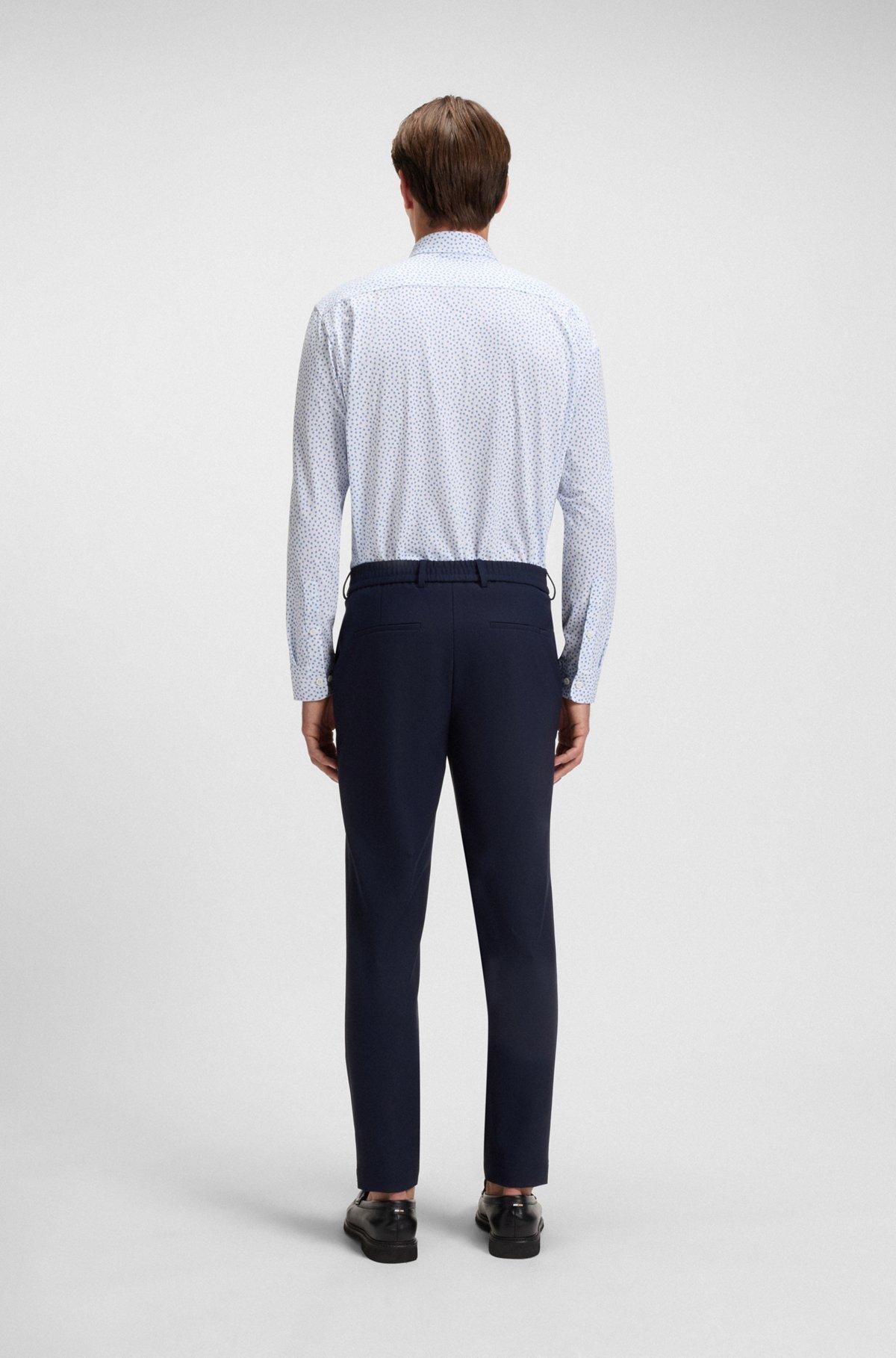 Slim-fit shirt in printed cotton Product Image