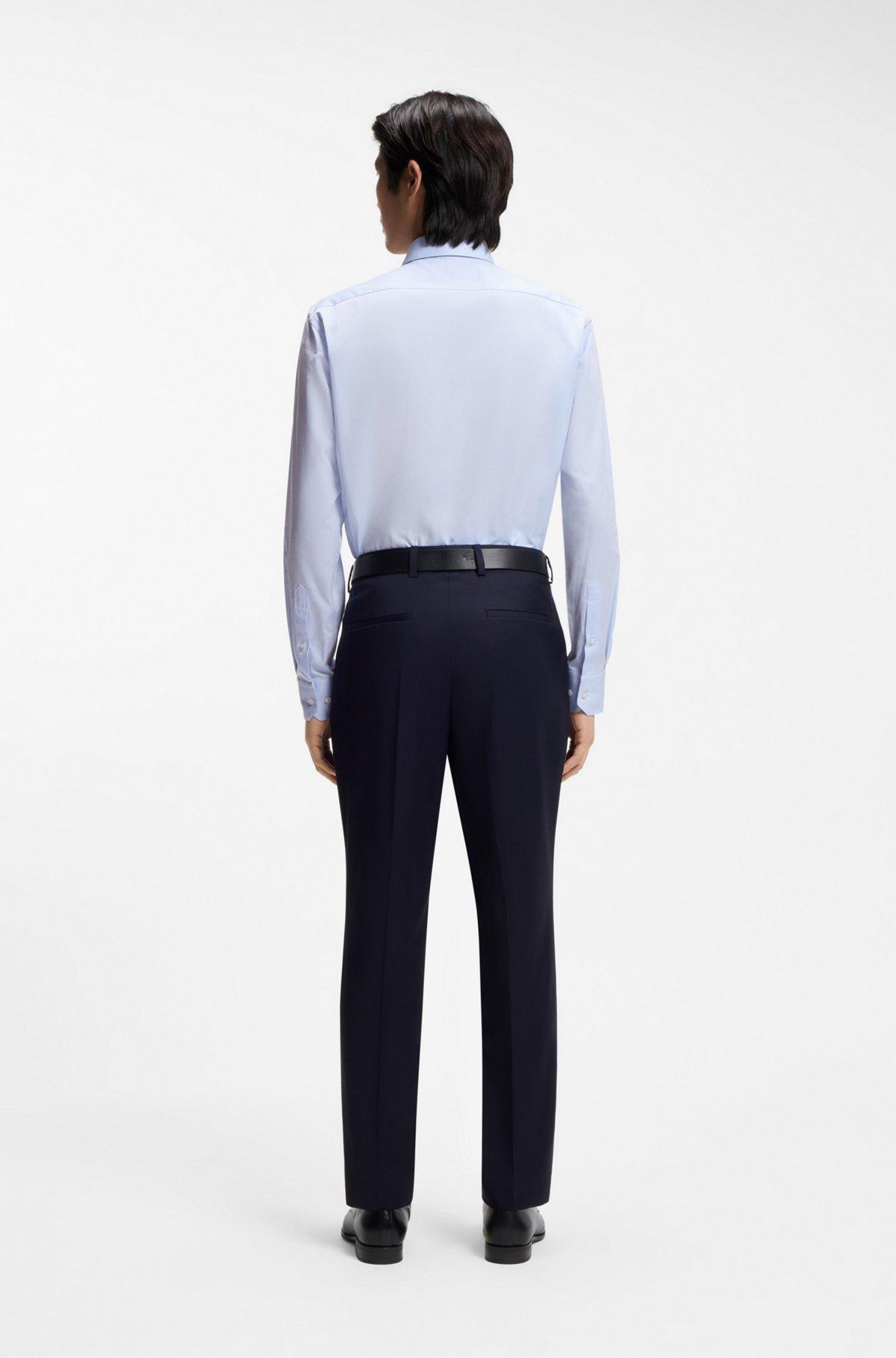 Regular-fit shirt in Italian monogrammed cotton Product Image