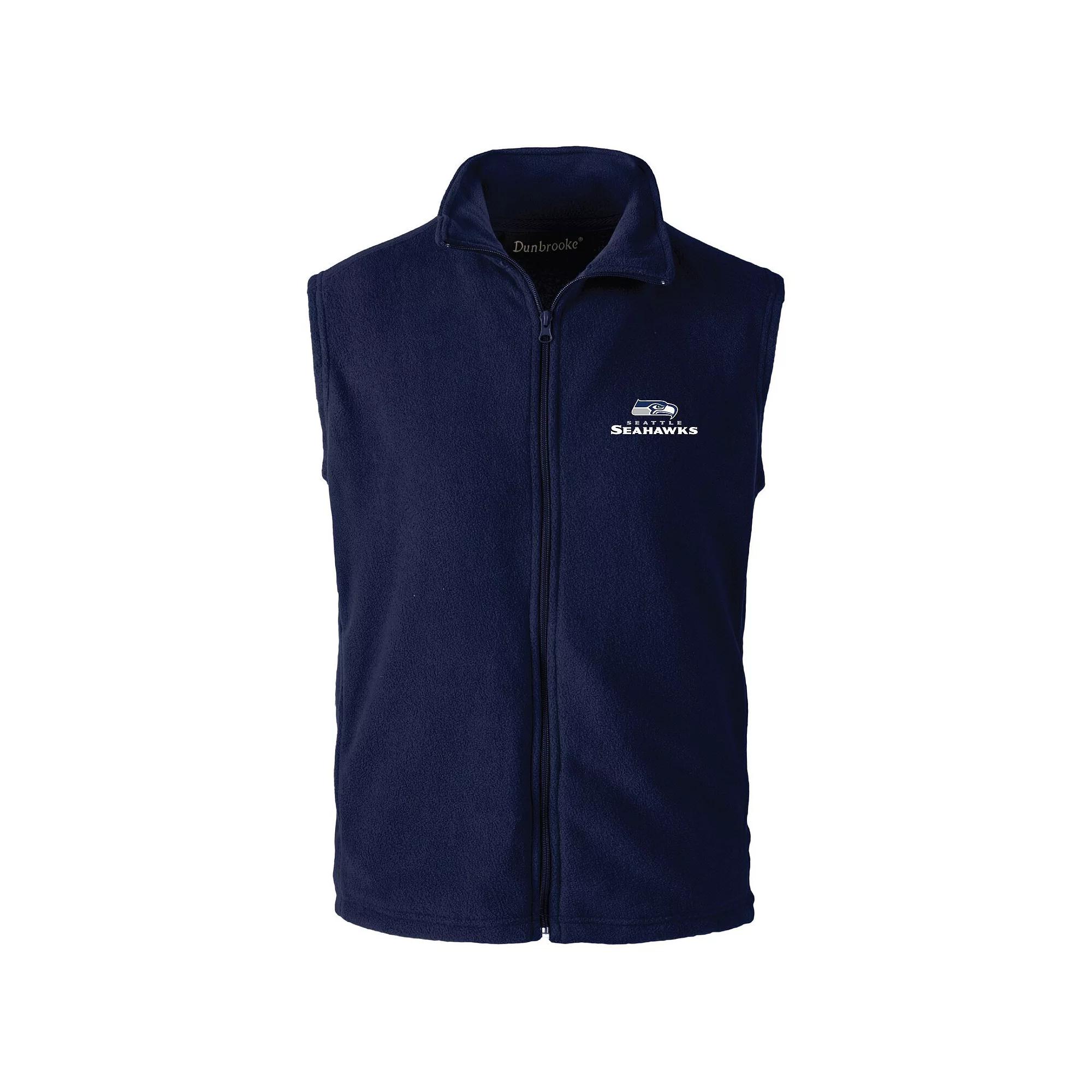 Mens College Seattle Seahawks Houston Fleece Full-Zip Vest Blue Product Image