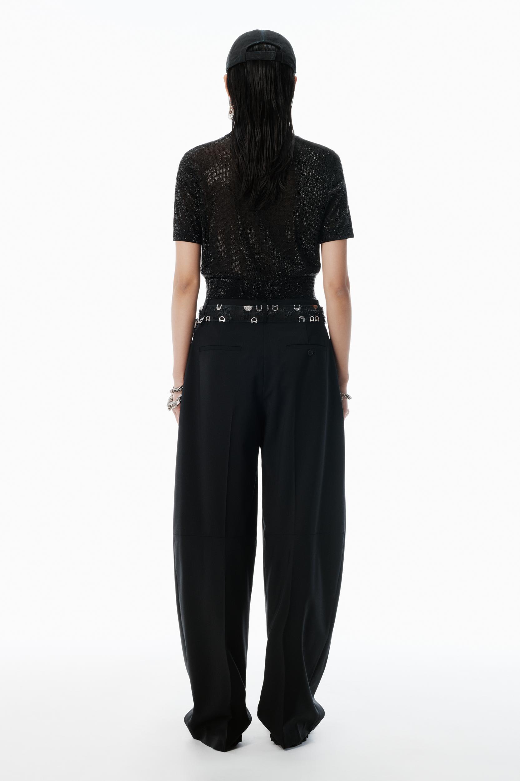 Black Clear Bead Hotfix Crewneck Tee Product Image