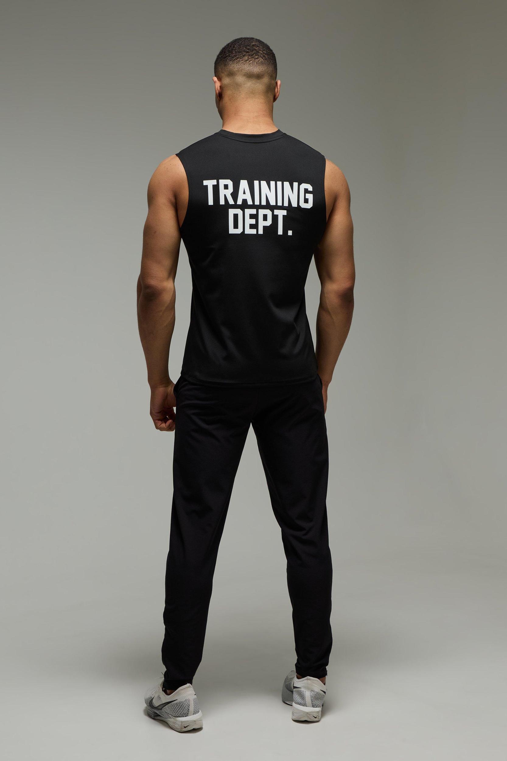 Man Active Performance Training Dept Regular Fit Tank | boohooMAN USA Product Image