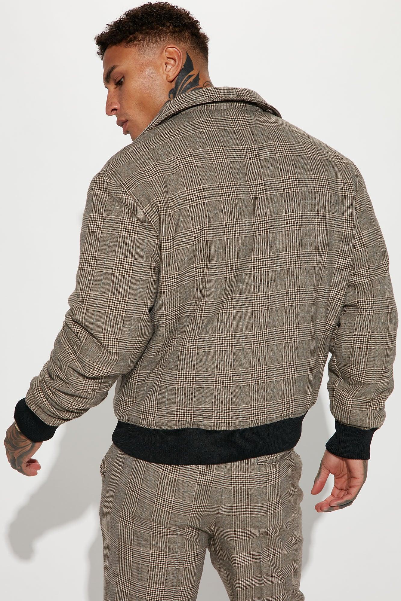 Anderson Plaid Bomber Jacket - Camel/combo Product Image