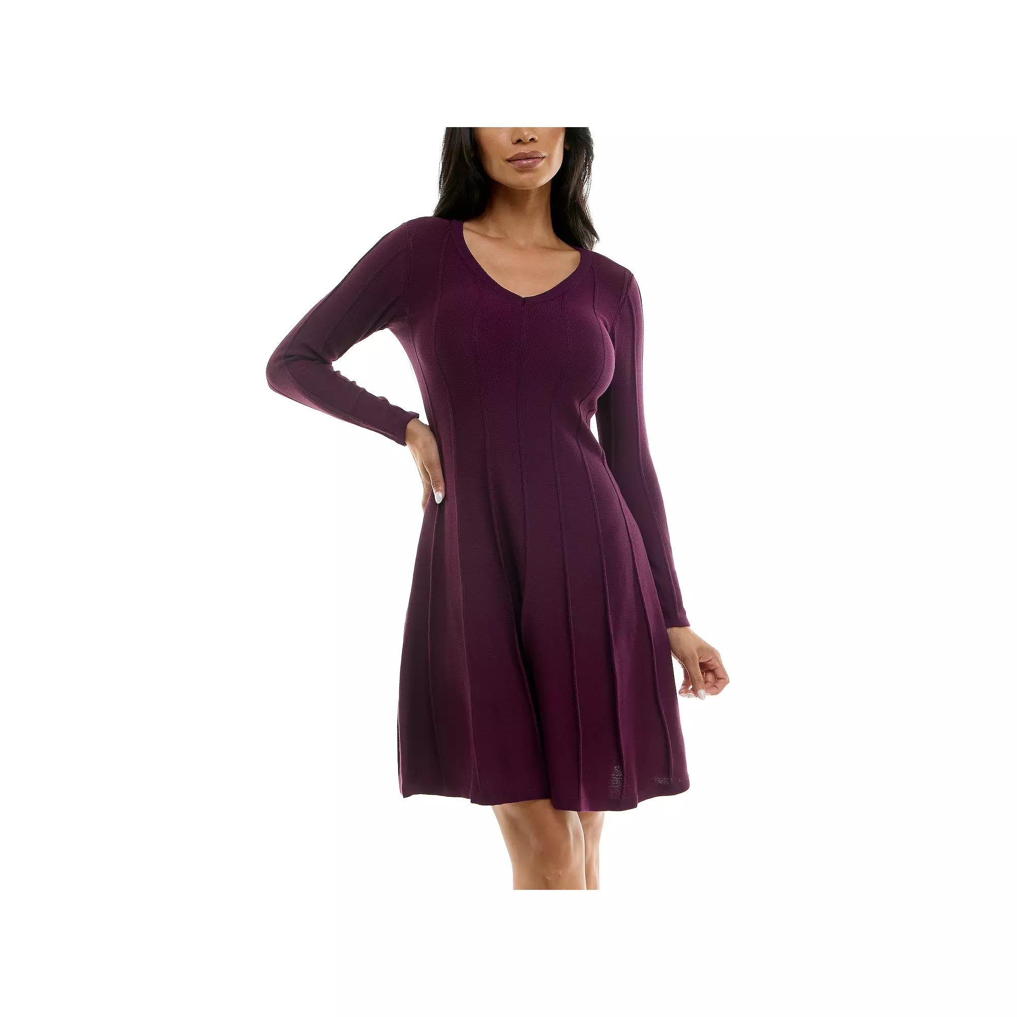 Women's Nina Leonard A-Line Sweater Dress,  Product Image