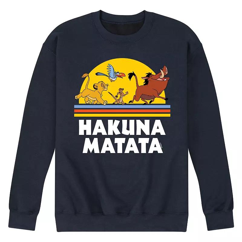 Disney's The Lion King Men's Hakuna Matata Sunset Fleece Sweatshirt,  Product Image