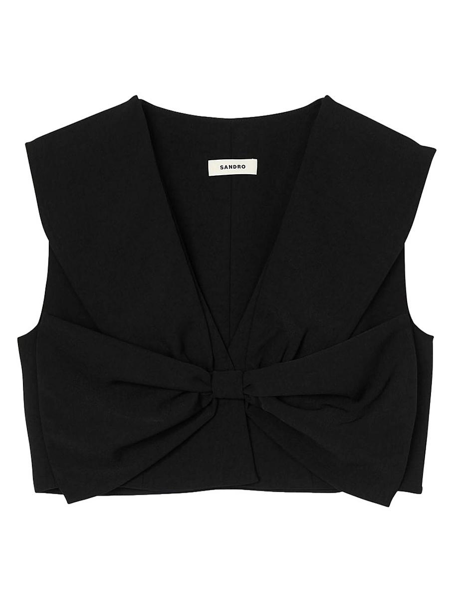 Womens Satin-Effect Crop Top Product Image