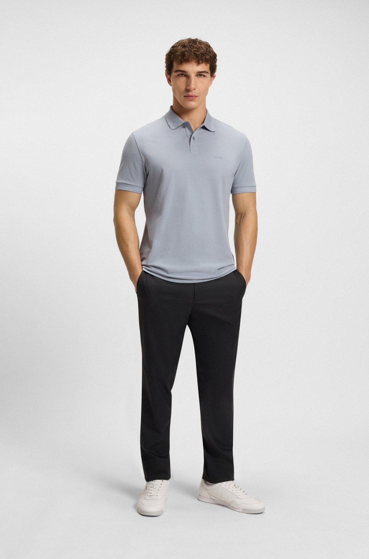 Faux-leather trainers with gold-tone branding Product Image