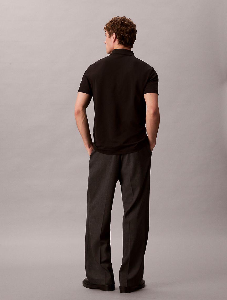 Tech Pique Zip Polo Shirt Product Image