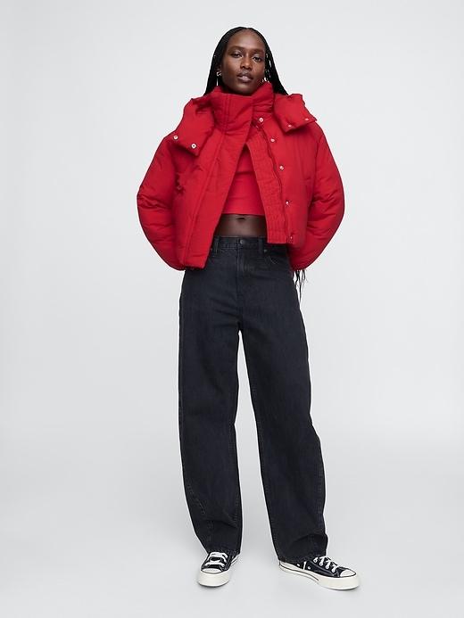 Cropped Duvet Wrap Puffer Jacket Product Image