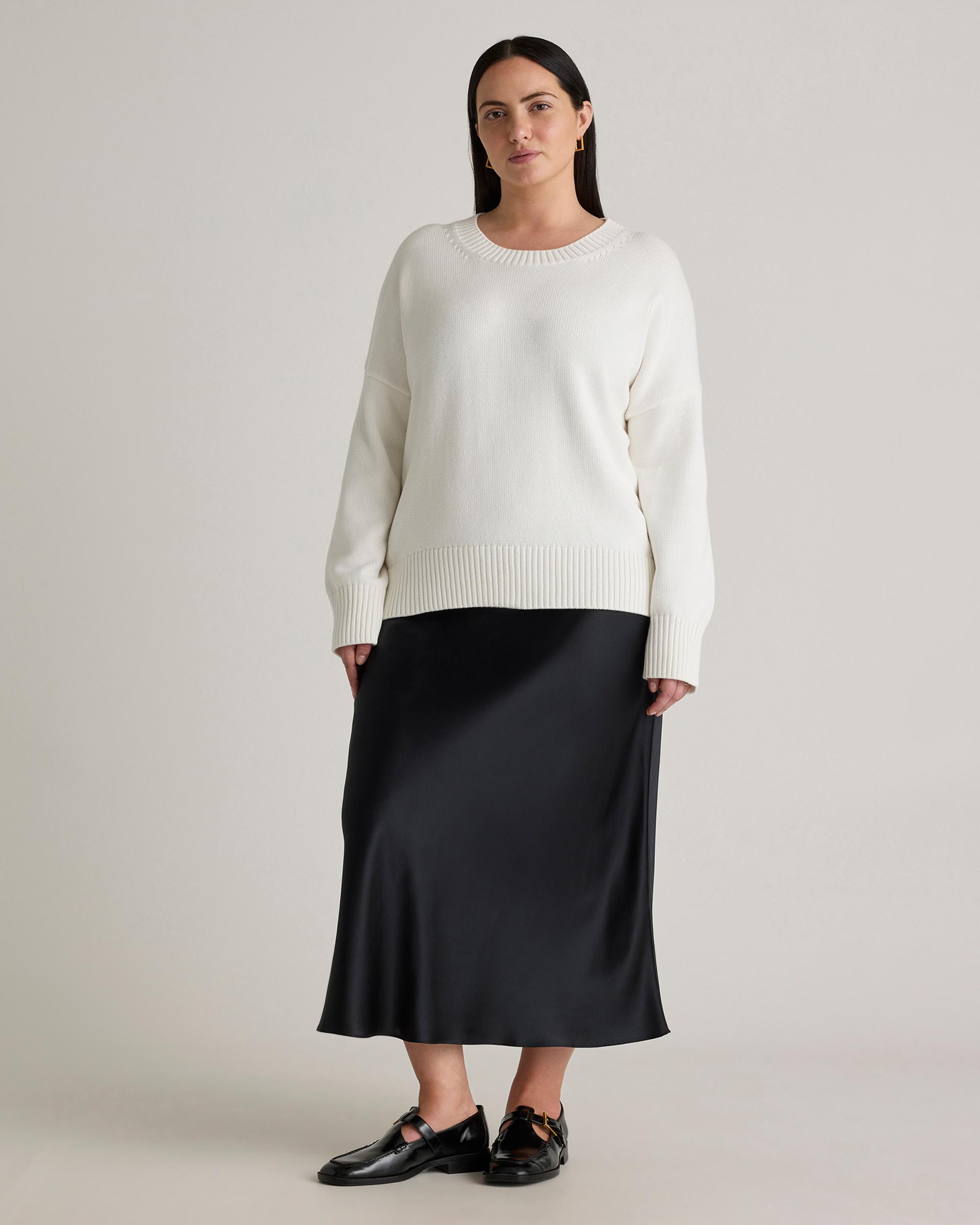 Quince | Women's Boyfriend Crew Sweater Organic Cotton Product Image