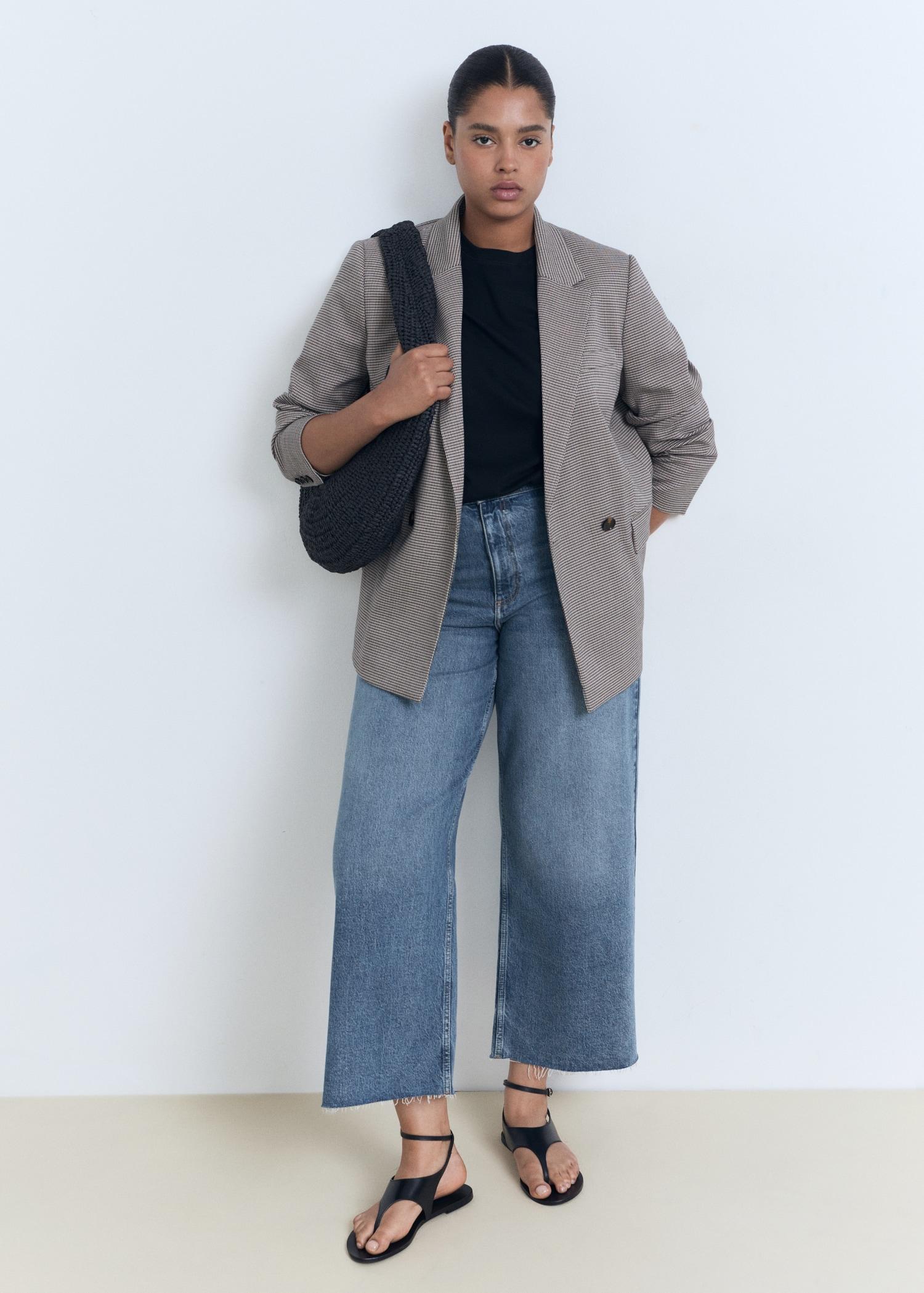 Catherin culotte high-rise jeans - Women | MANGO USA Product Image