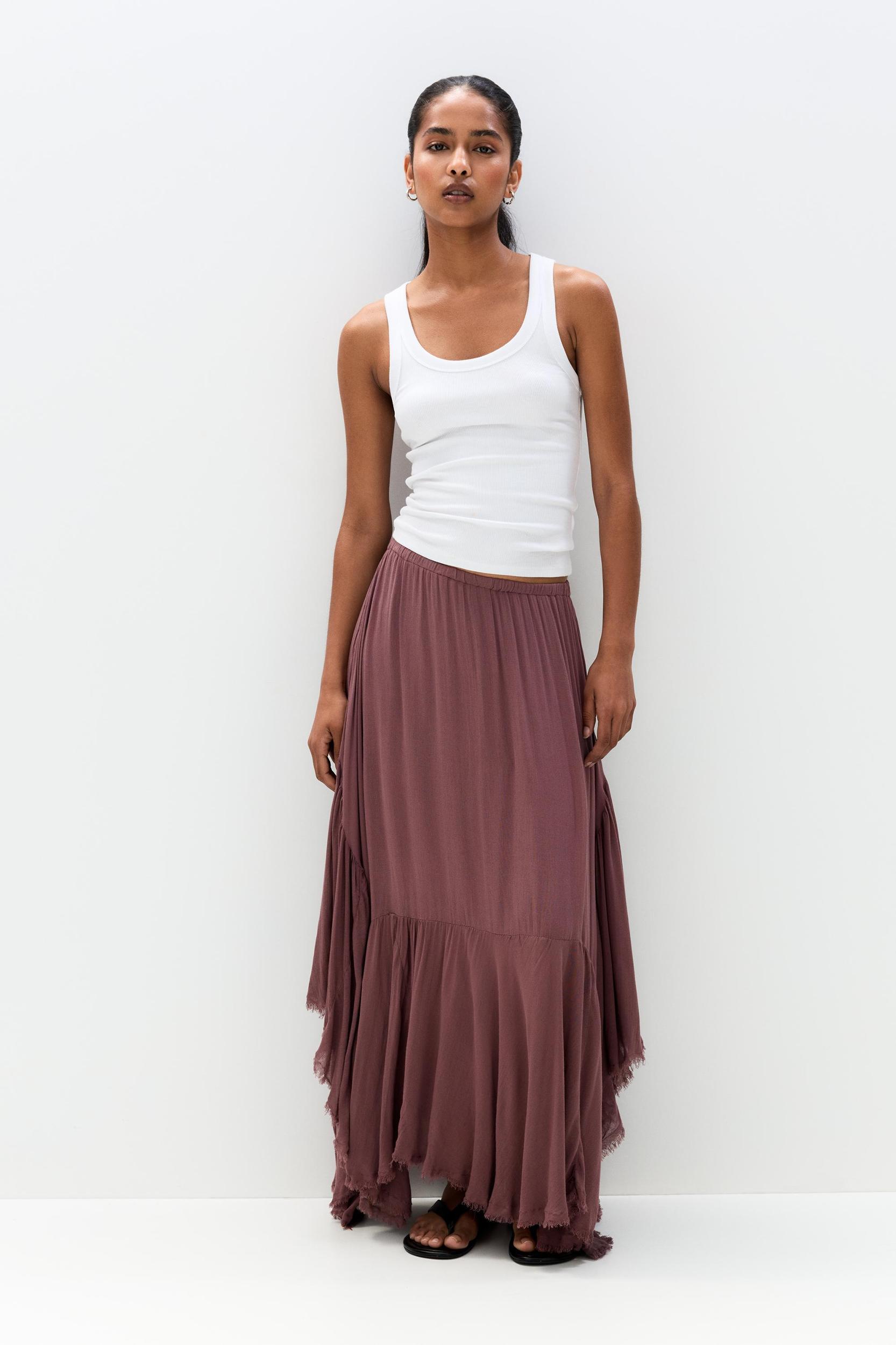Asymmetric midi skirt Product Image