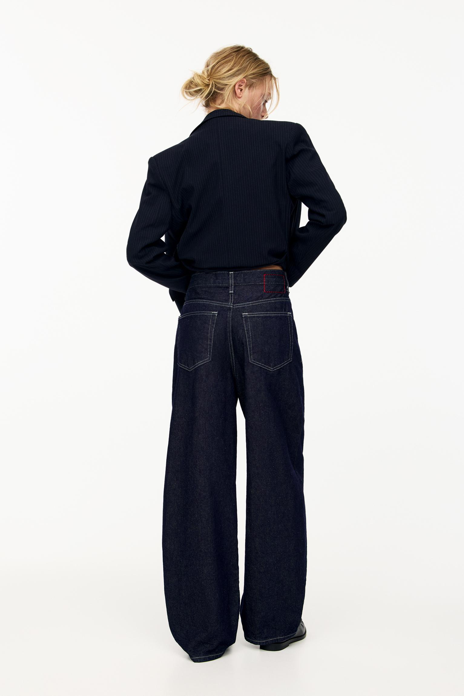 Super baggy jeans with crossover waistband Product Image