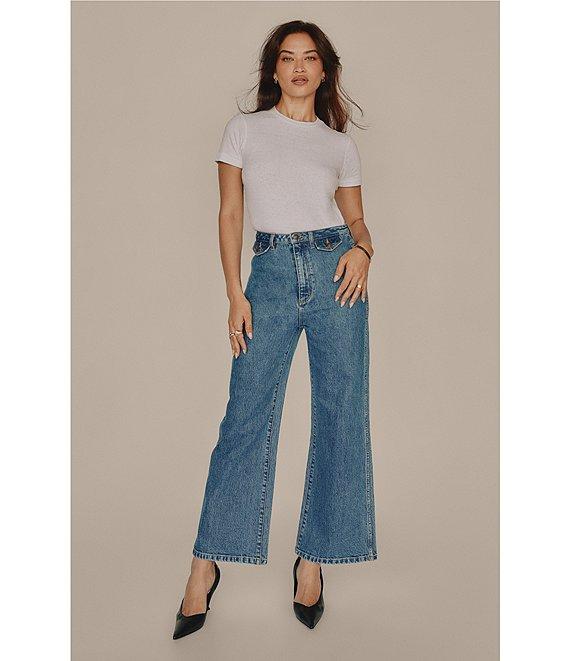 Rolla's Sailor Lia Slim Fit 5 Pocket Full Length Zip Front Wide Leg Jean Product Image