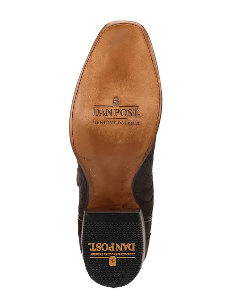 SALE Dan Post® Men's Anders Brown Ostrich Leg Cutter Toe Boots Product Image