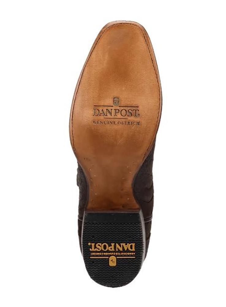 SALE Dan Post® Men's Anders Brown Ostrich Leg Cutter Toe Boots Product Image