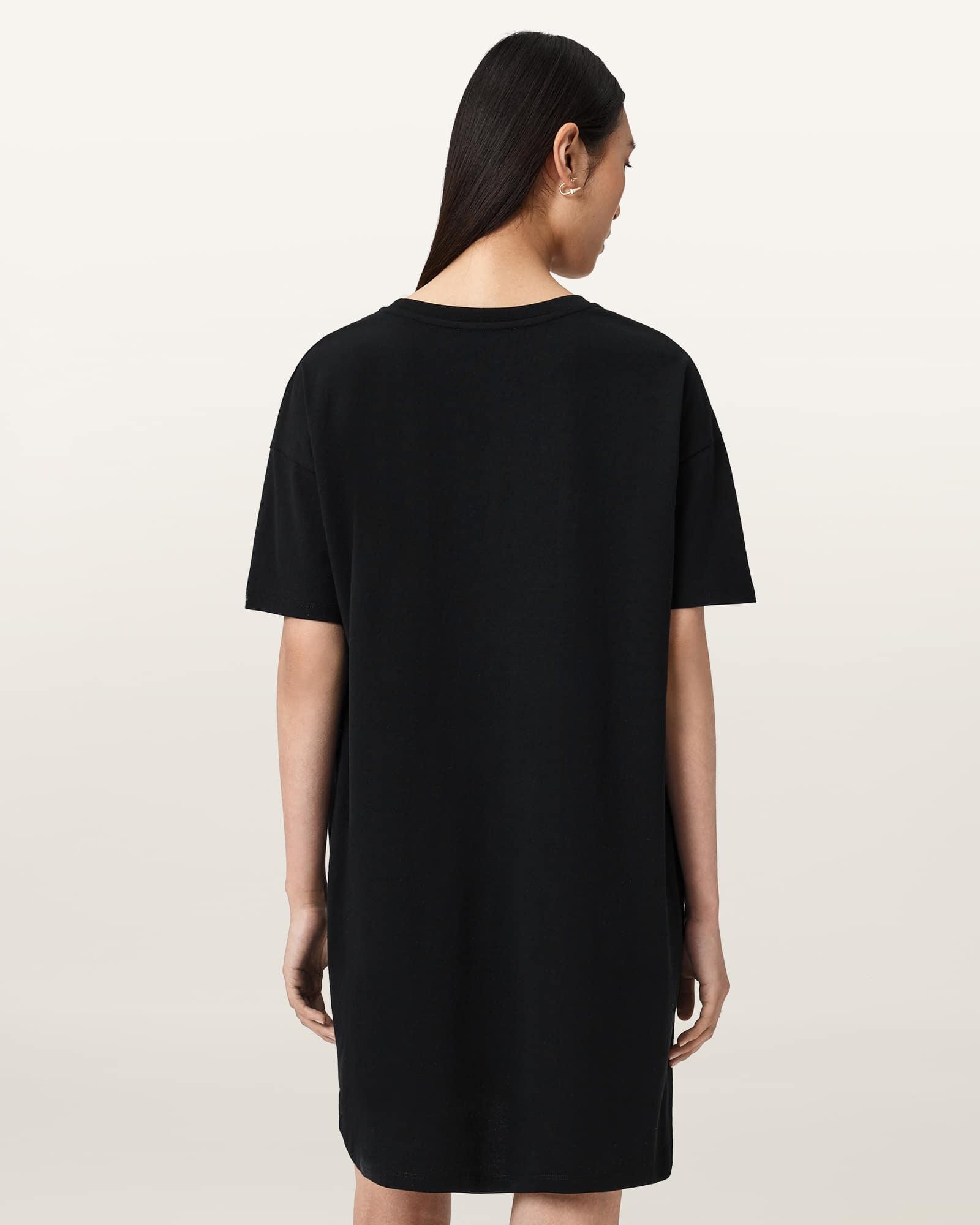 Zaya Mini T-Shirt Dress Black | ALLSAINTS US Product Image