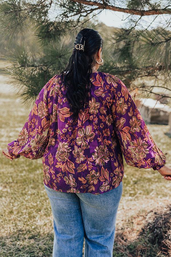 Vineyard Charm Floral Top Curves Product Image