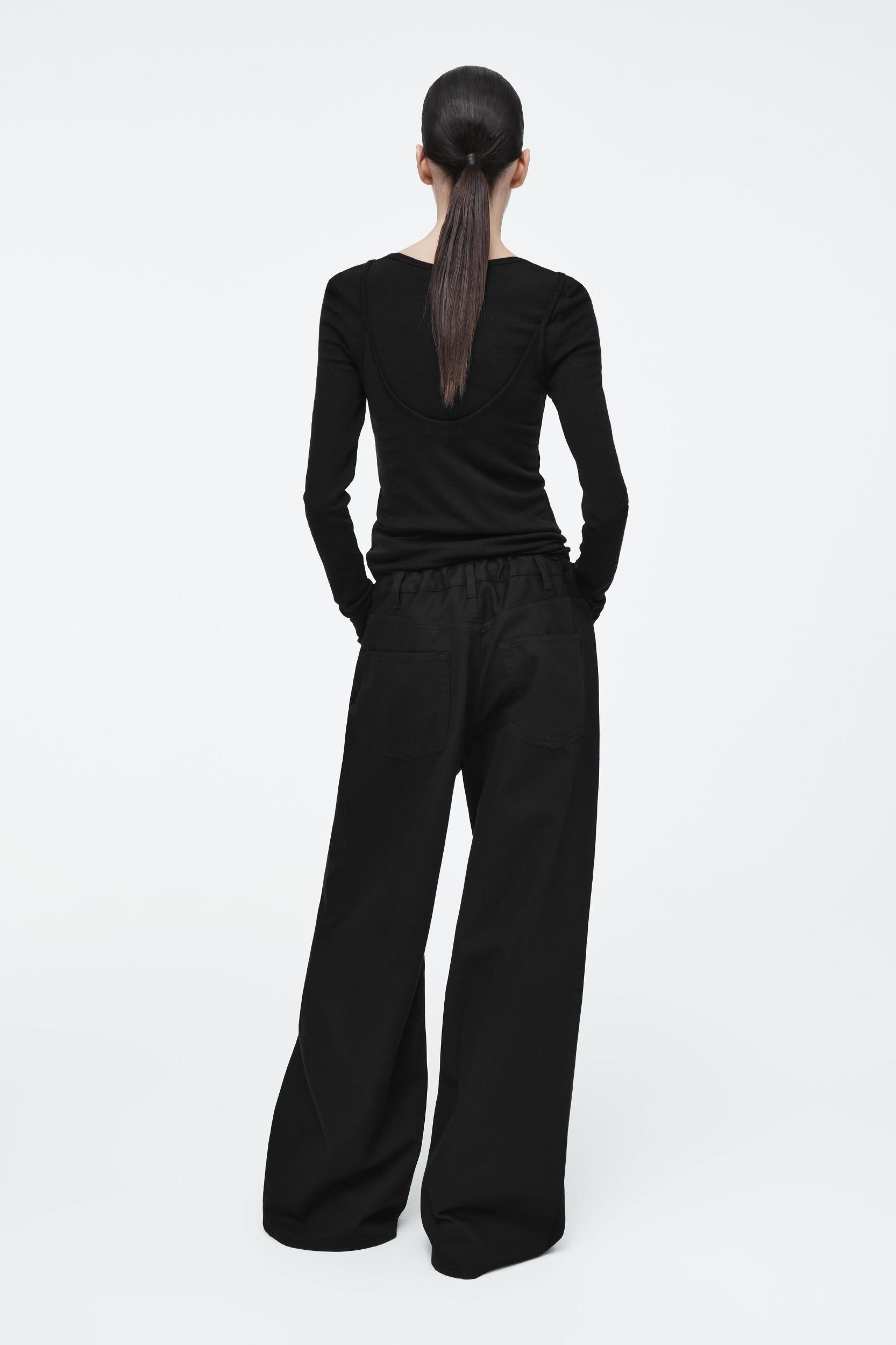 WIDE-LEG DRAWSTRING PANTS Product Image