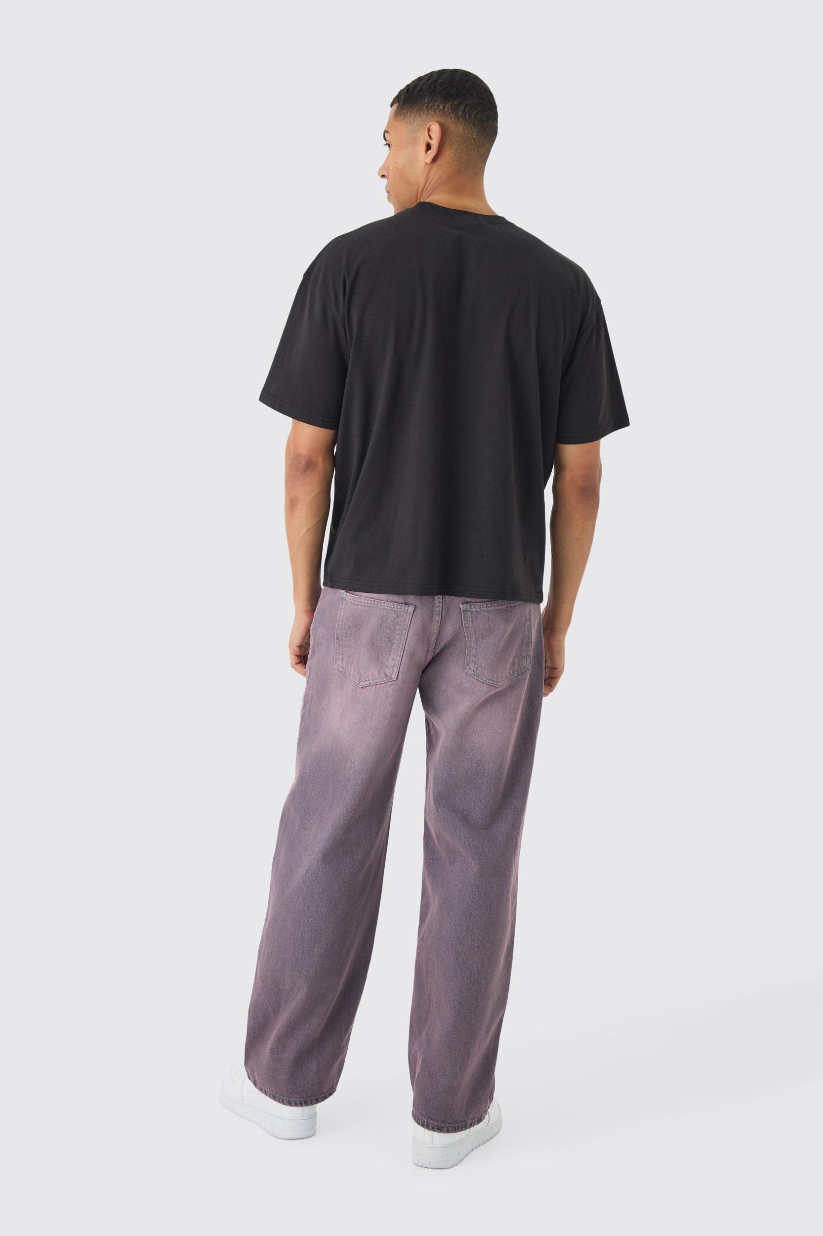 Oversized Boxy Raw Edge Applique Homme T-shirt | boohooMAN USA Product Image