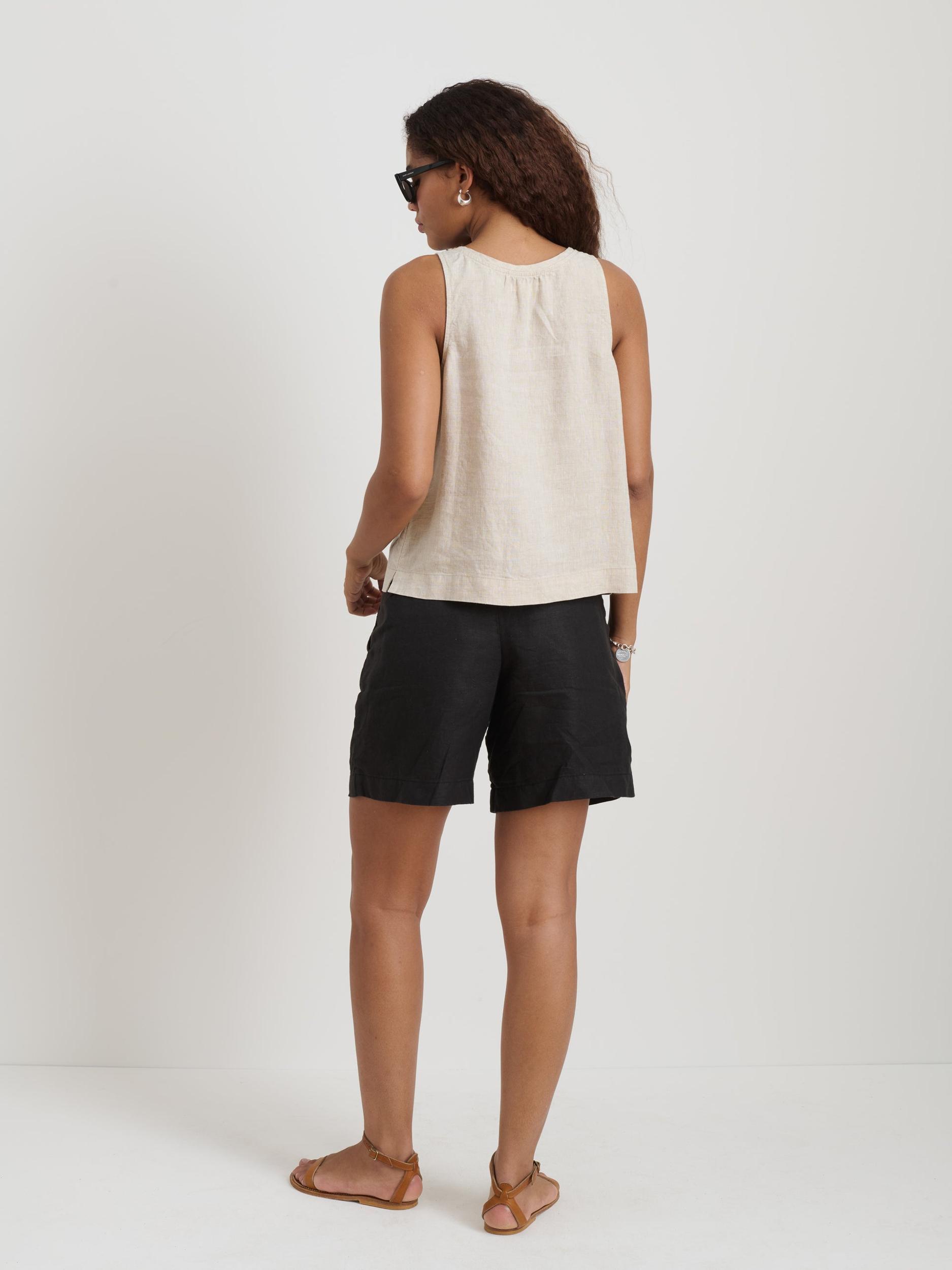 Sidney Top In Flax Linen Product Image