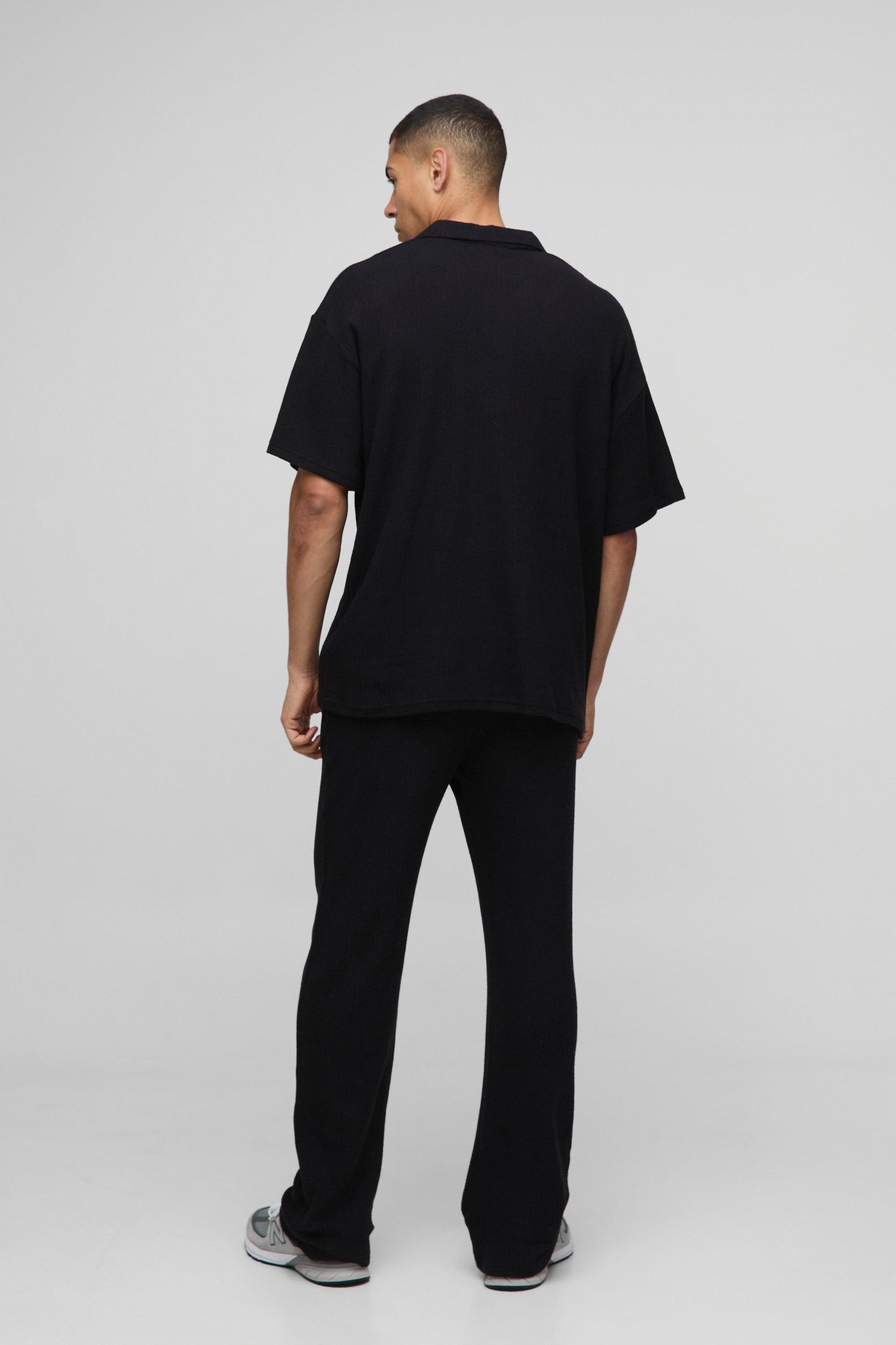 Textured Relaxed Sweatpants | boohooMAN USA Product Image