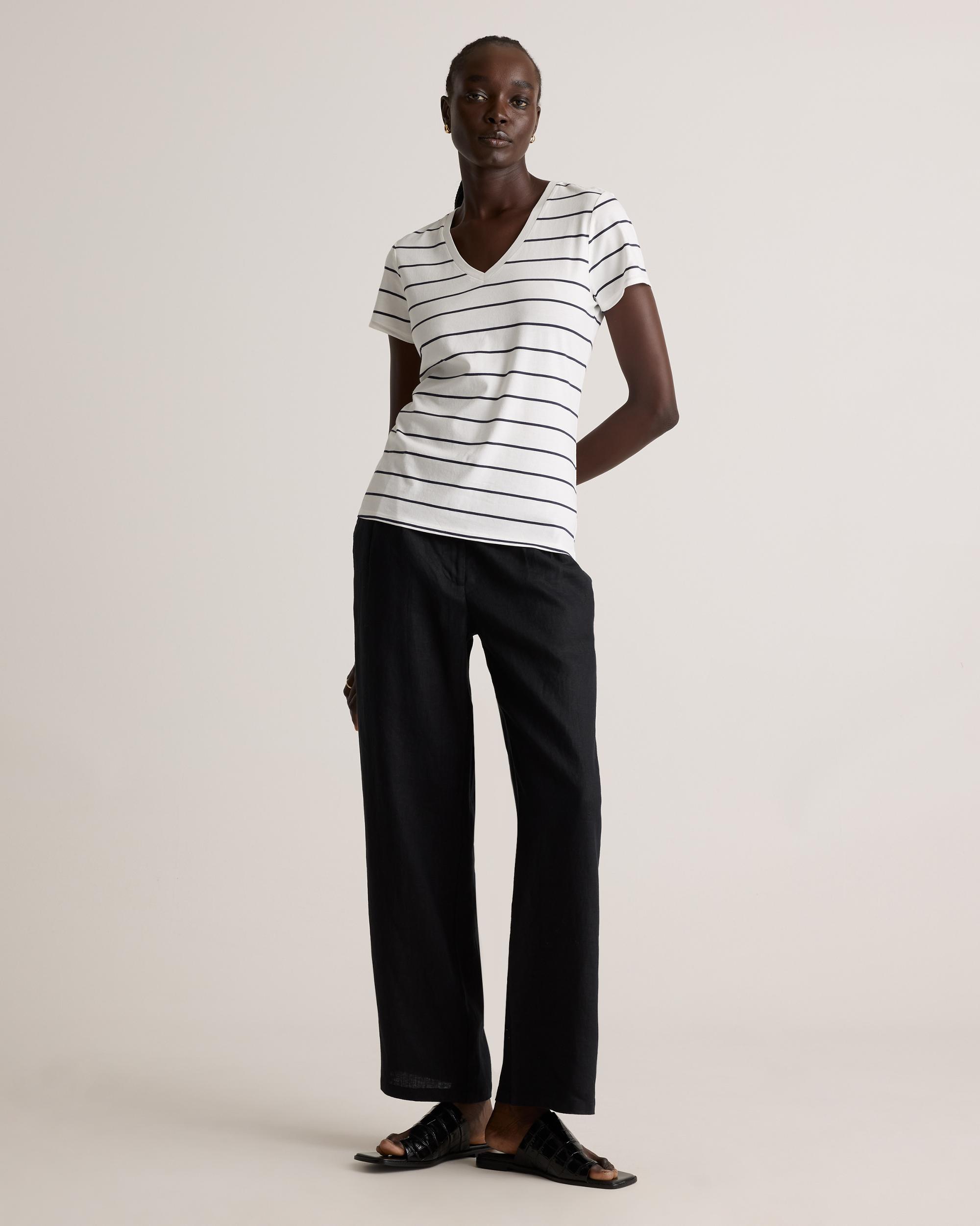 Quince | Women's Cotton Modal V-Neck T-Shirt Size XL, Cotton/Modal Product Image