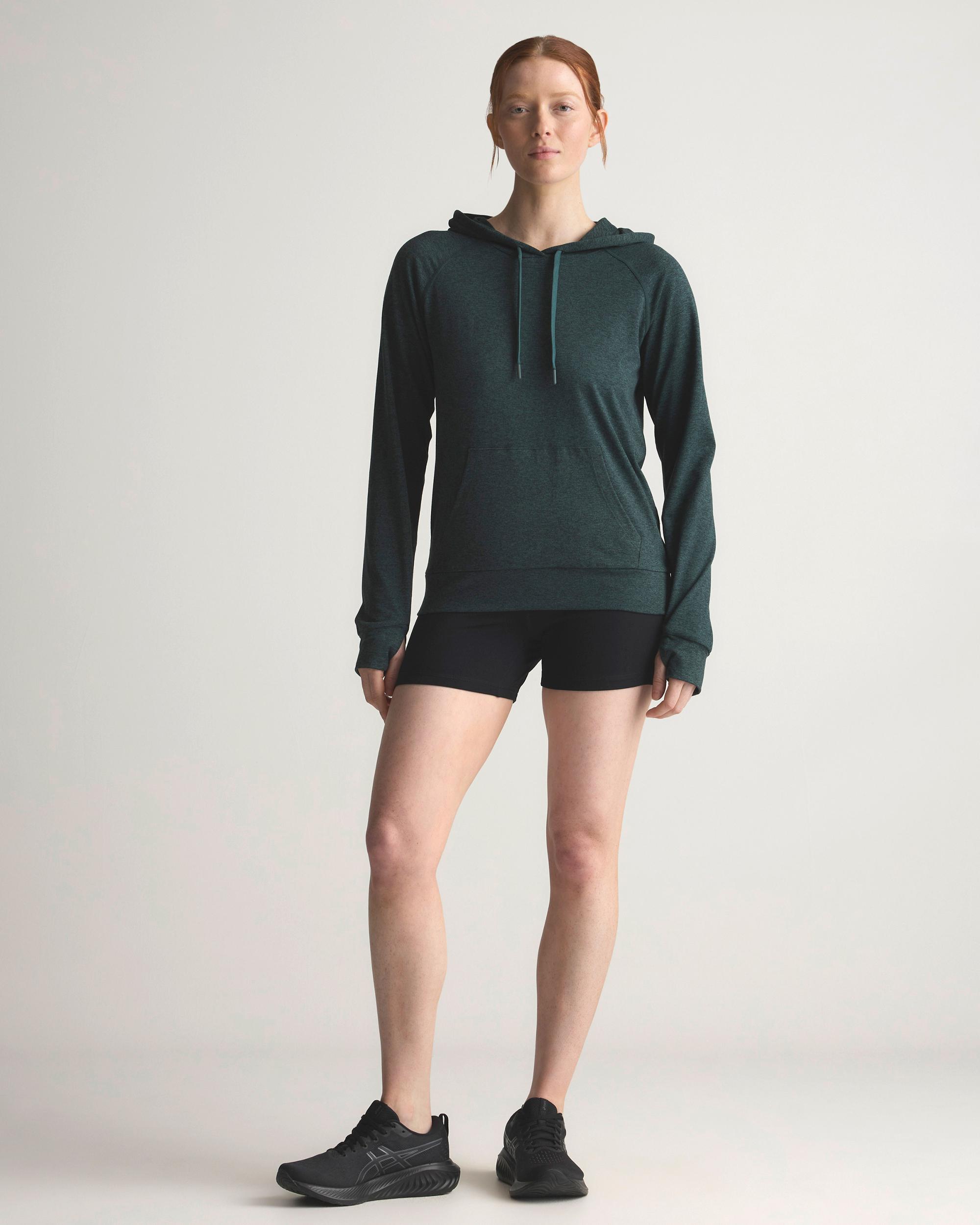 Quince | Women's Super Soft Performance Pullover Hoodie Flowknit Activewear, Size XS, Recycled Polyester Product Image