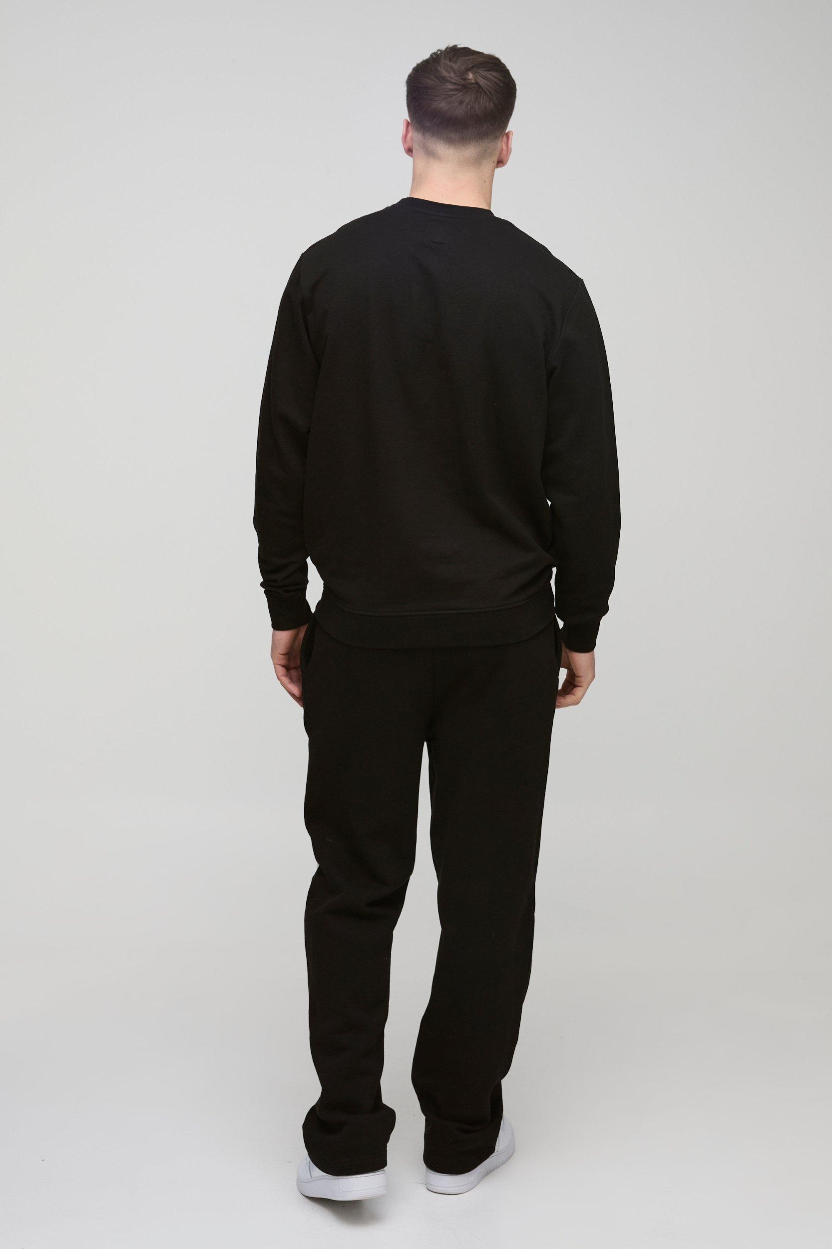 Tall 260GSM Loopback Regular Fit Basic Sweat | boohooMAN USA Product Image