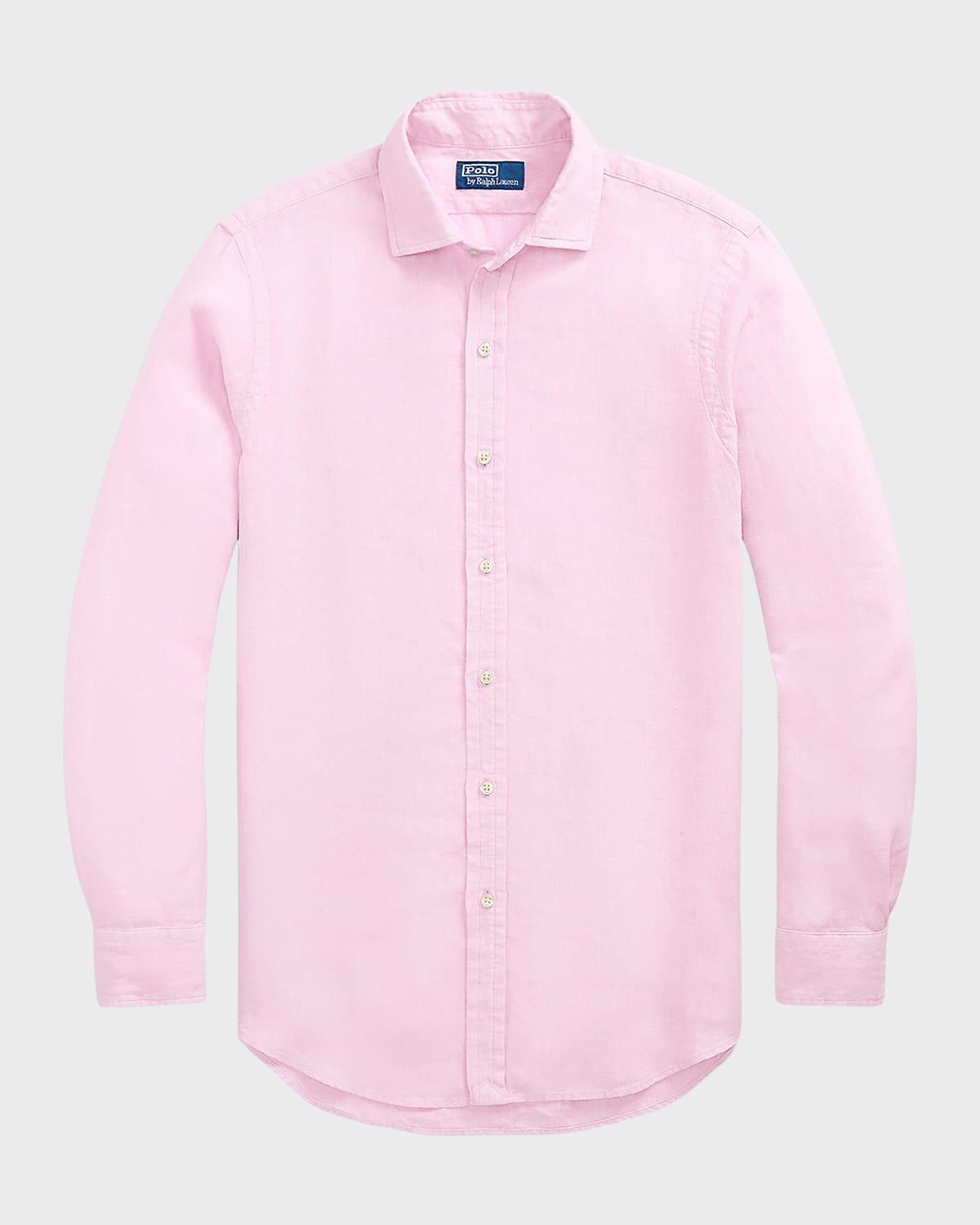 Mens Classic-Fit Linen Shirt Product Image
