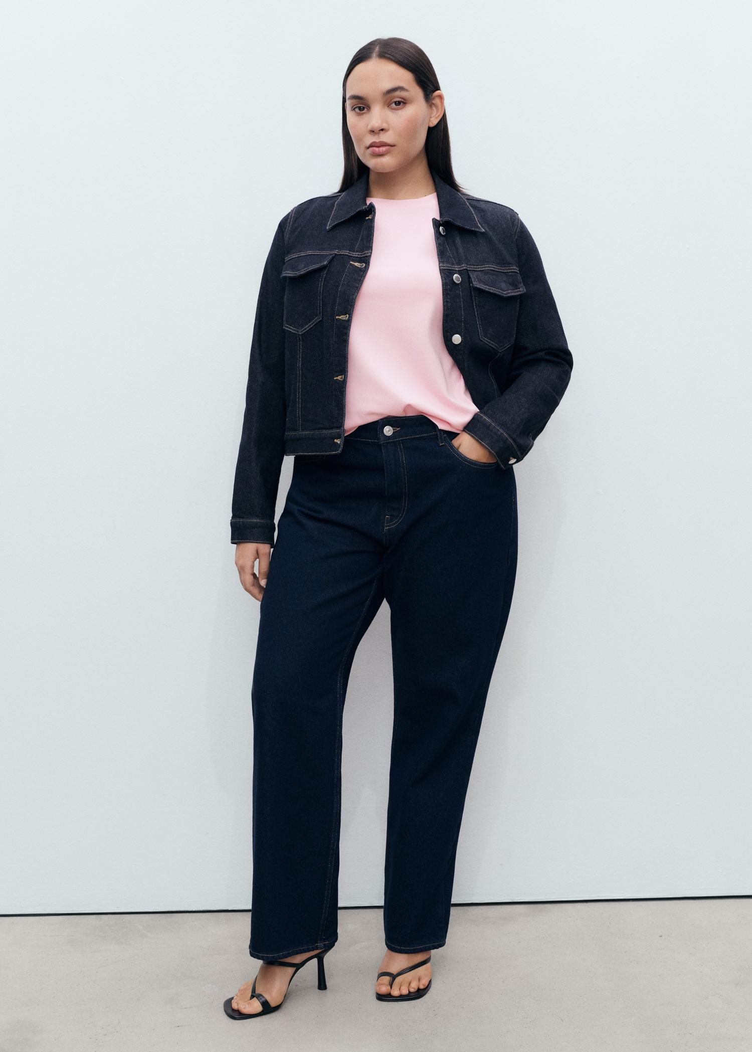 Cotton short-sleeved t-shirt - Women | MANGO USA Product Image