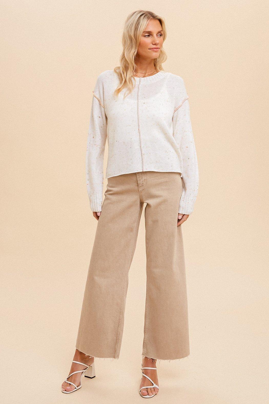 Ivory Confetti Sweater Product Image