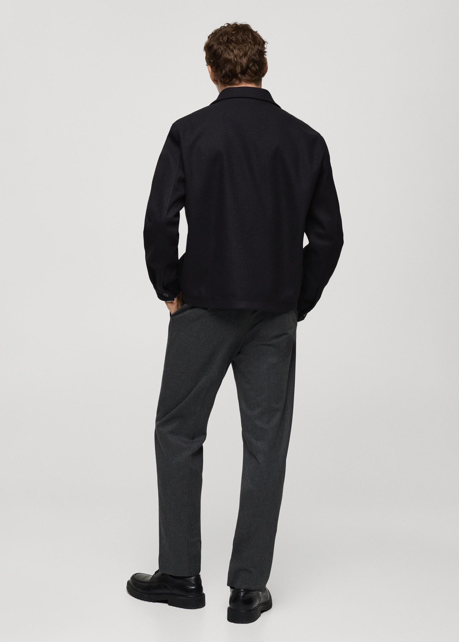 Regular-fit flannel jacket - Men | MANGO USA Product Image